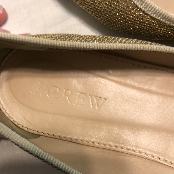 J. Crew Gemma gold fly's size 6.5 - Picture 5 of 8